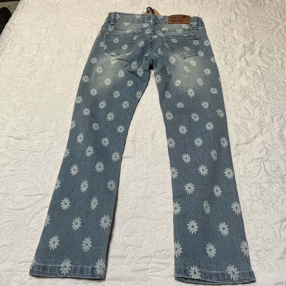 NWT Mini Molly Floral Denim Jeans Size 6-8 - Picture 3 of 11